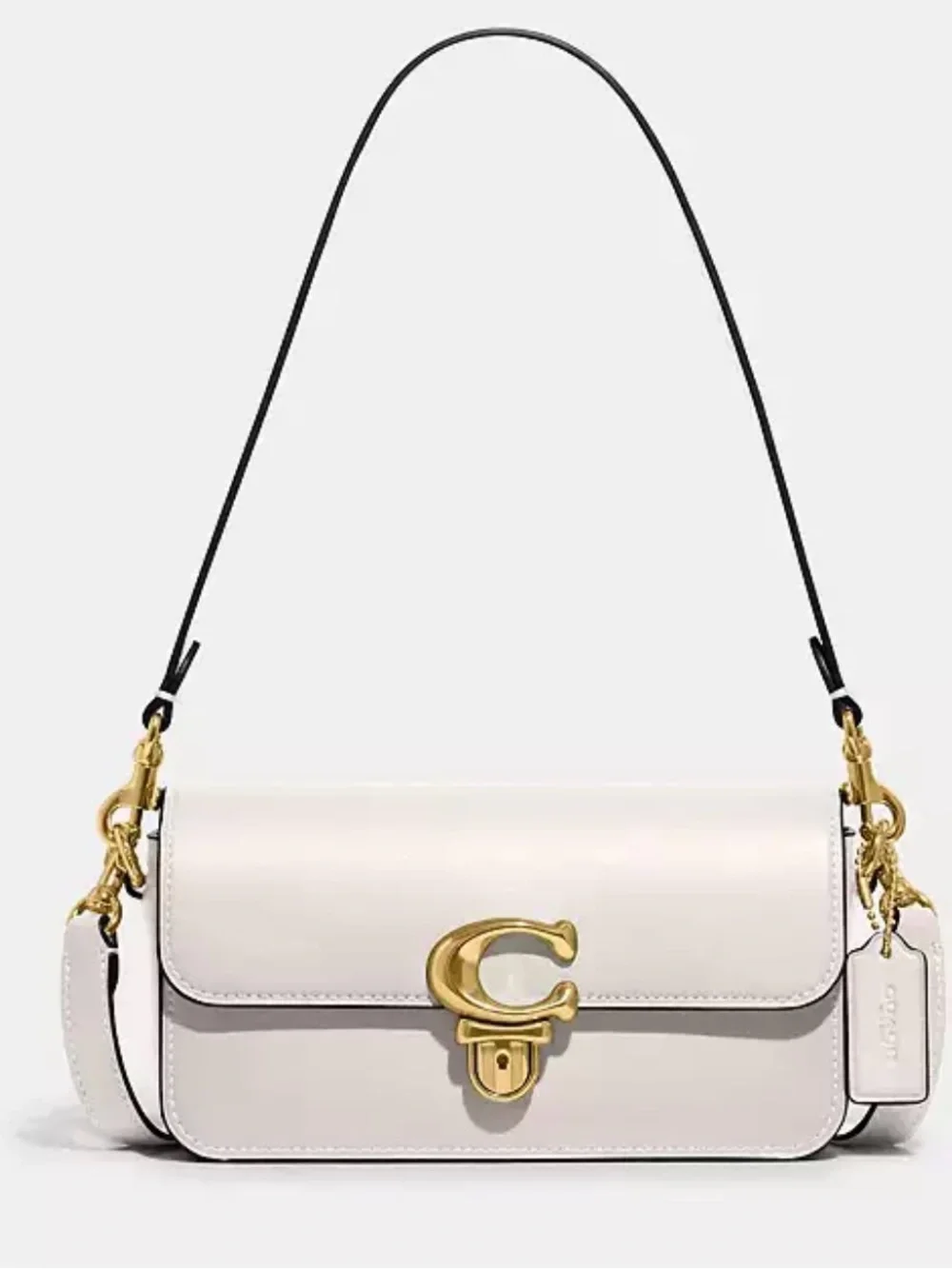 Coach Studio Bag 20 C Cream Leather Shoulder Bag with Gold  discontinued model